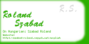 roland szabad business card